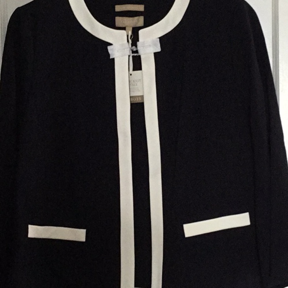 Talbots Navy Blue with white trim, Petite 20WP